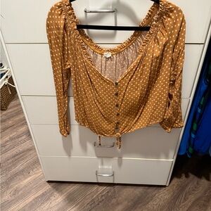 Mason & Belle Tan Polka Dot Dress